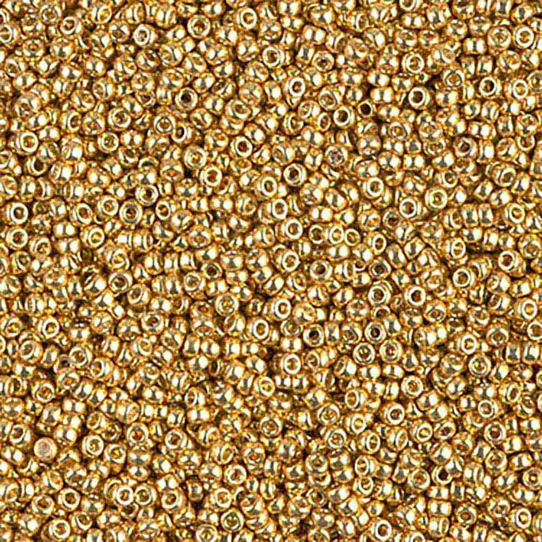 Miyuki Seed Beads 15/0 Duracoat Galvenized Gold 4202