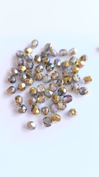 Fire Polished 4mm Crystal Golden Rainbow 98533 60st