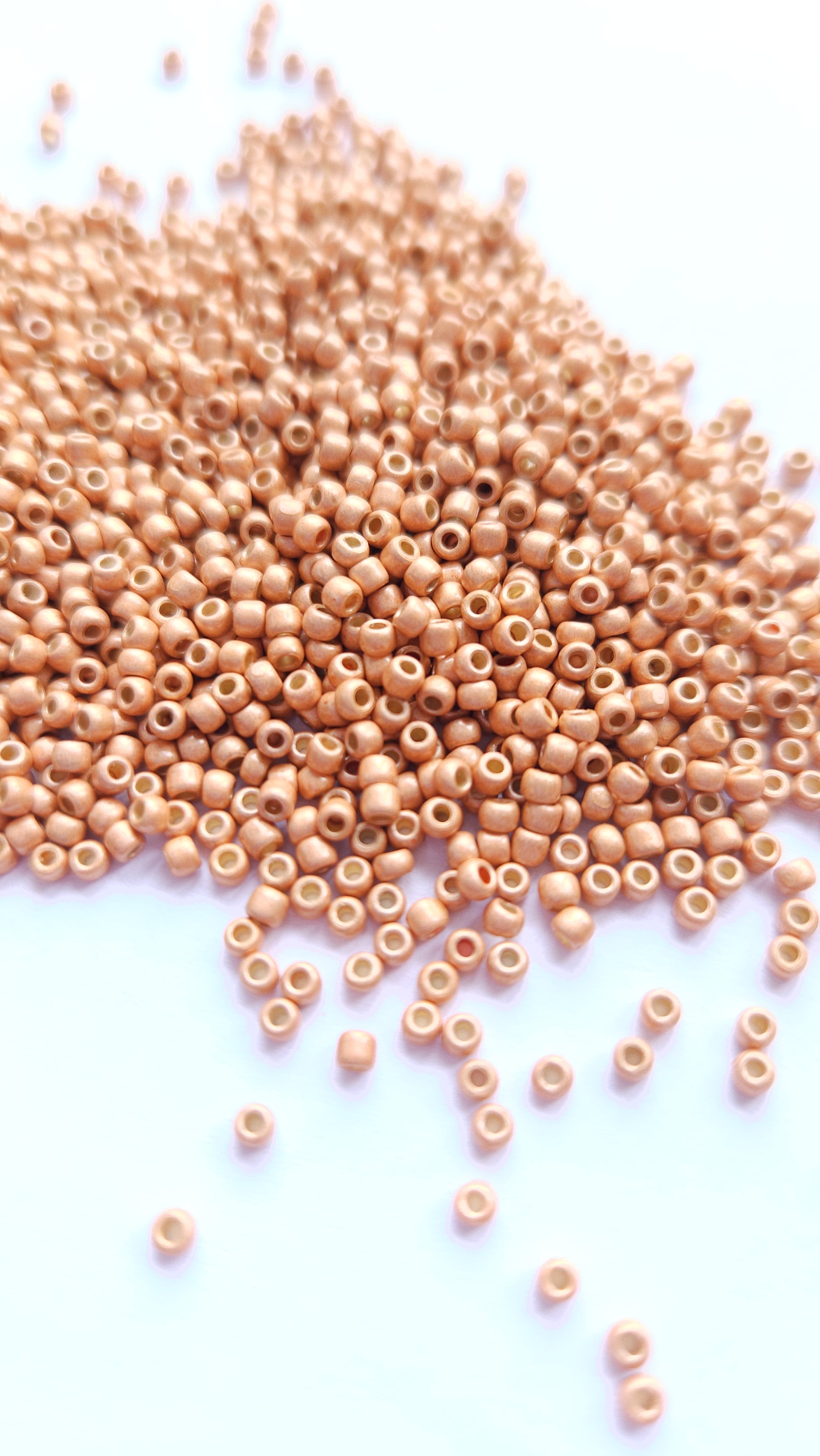 TOHO Seed Beads 11/0 Perma Finish Matte Galvenized Rose Gold TR-11-PF551F