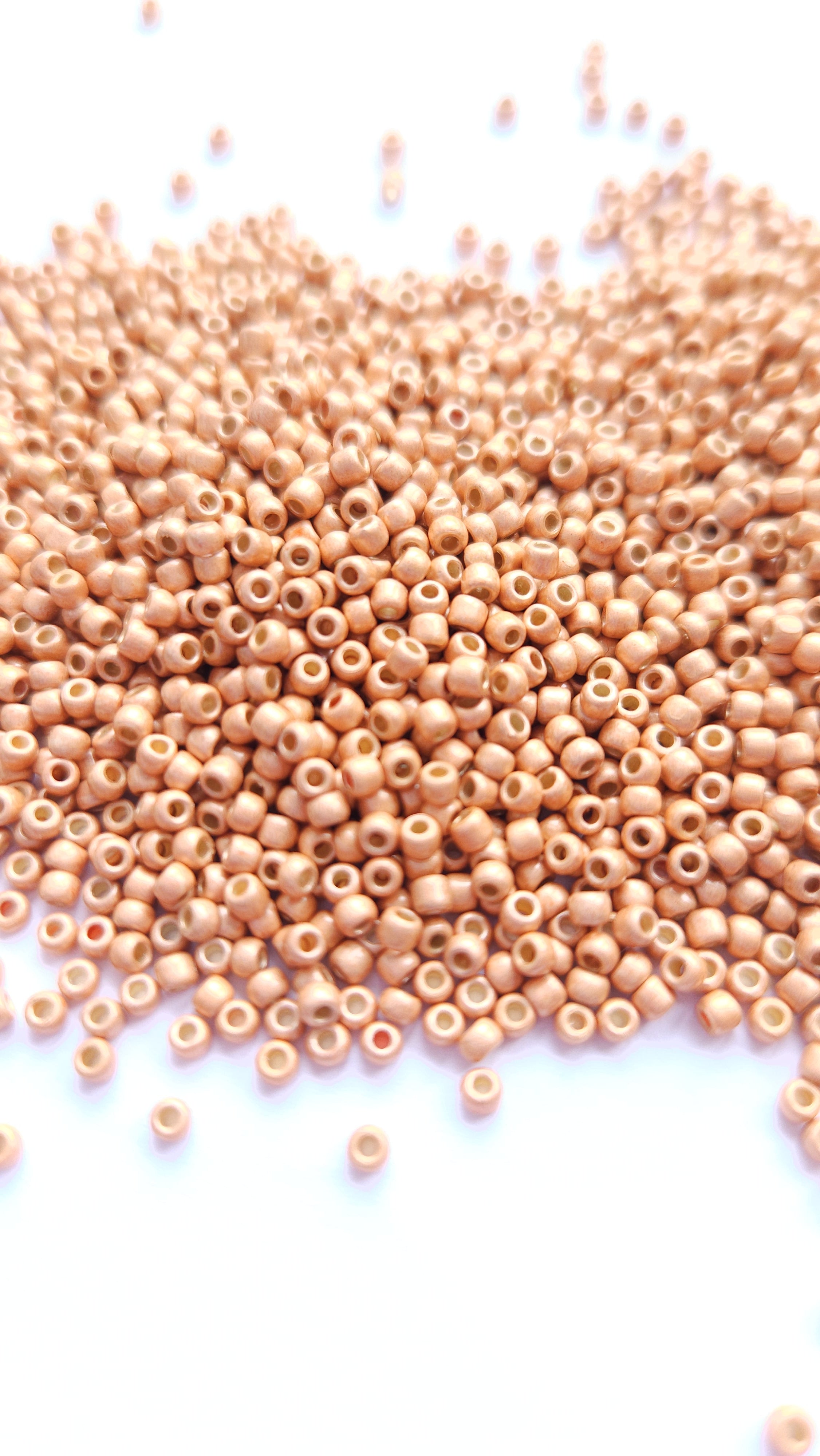 TOHO Seed Beads 11/0 Perma Finish Matte Galvenized Rose Gold TR-11-PF551F