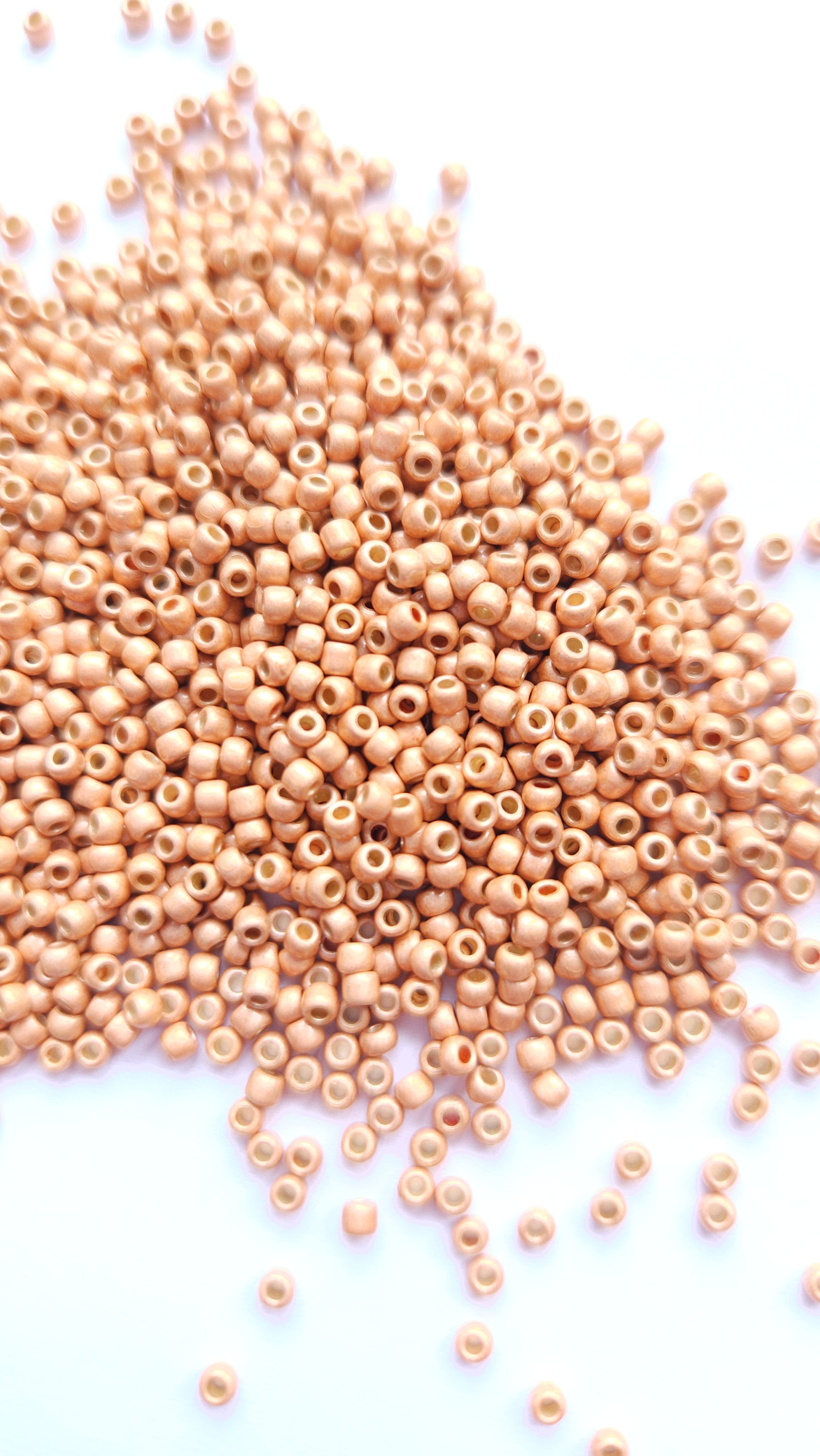 TOHO Seed Beads 11/0 Perma Finish Matte Galvenized Rose Gold TR-11-PF551F
