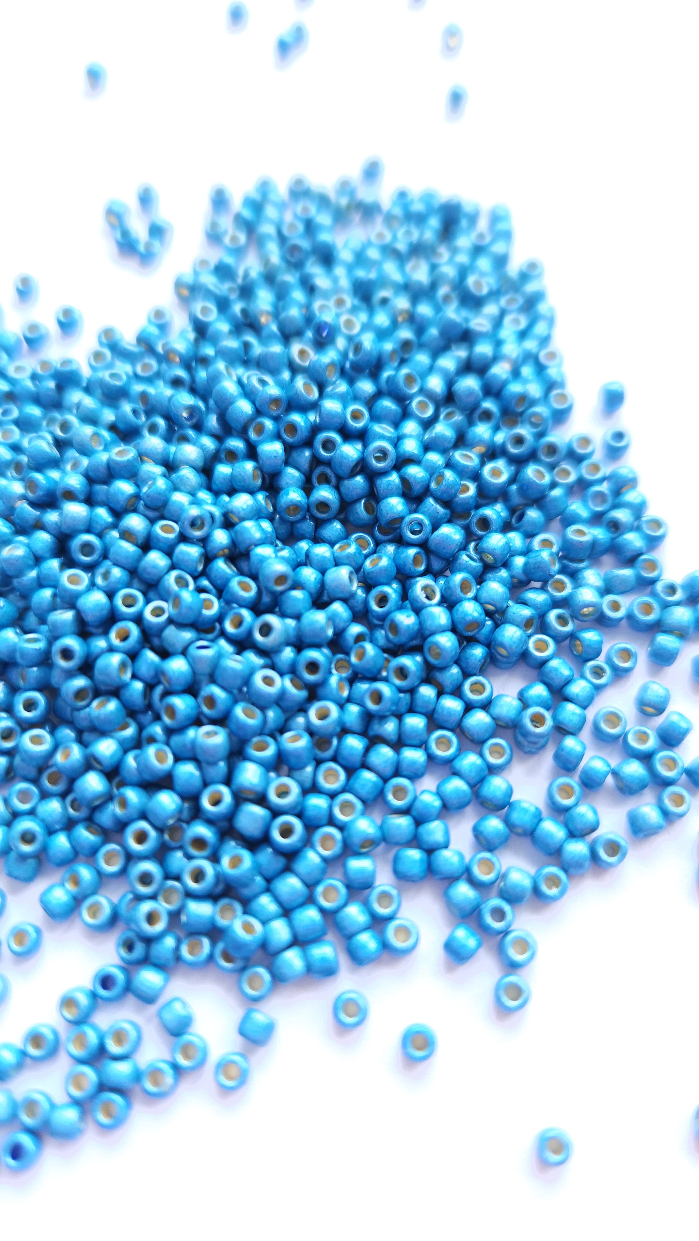 TOHO Seed Beads 11/0 Perma Finish Matte Galvenized Aqua Sky TR-11-PF582F
