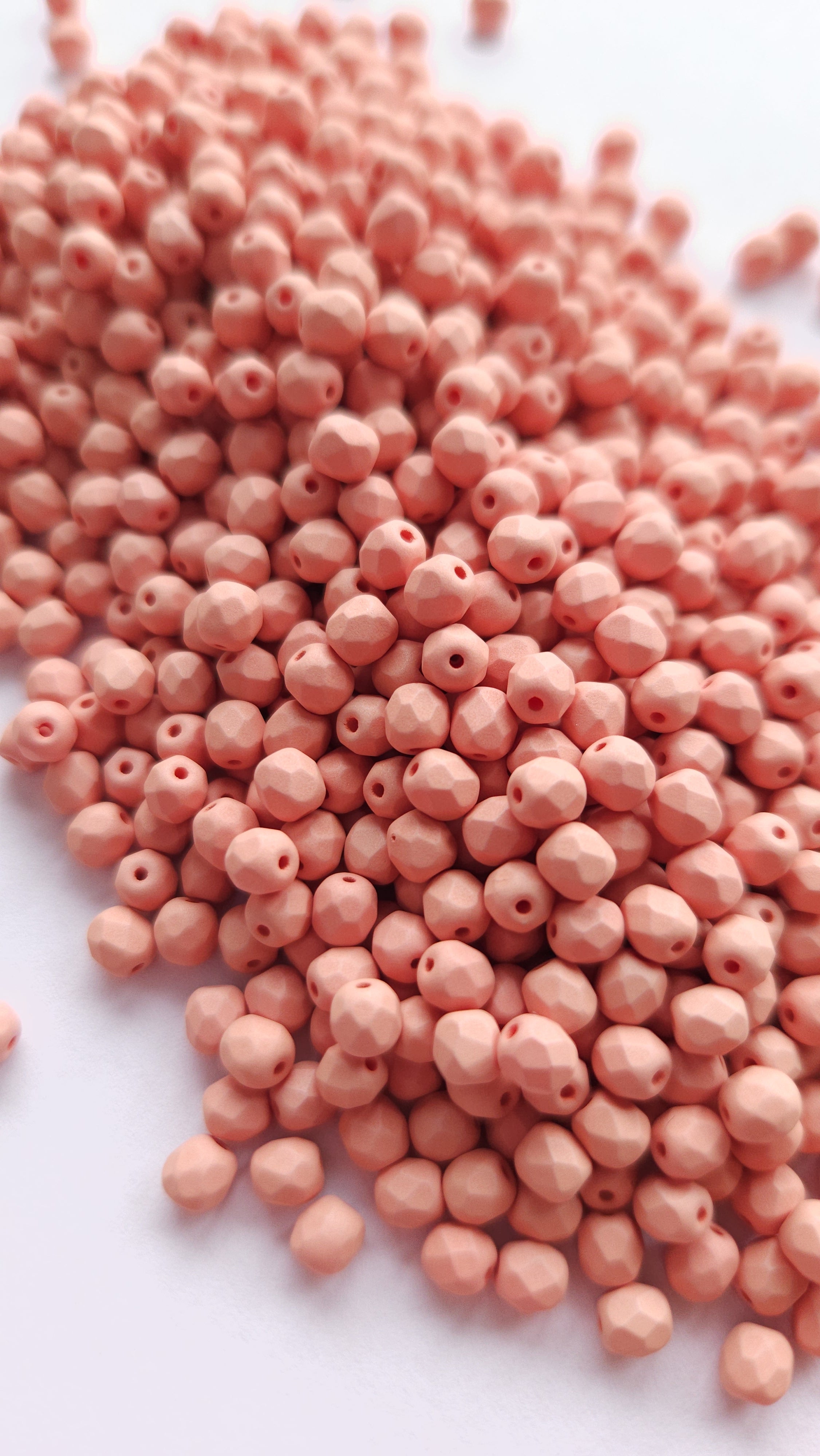 Fire Polished 4mm Saturated Peach