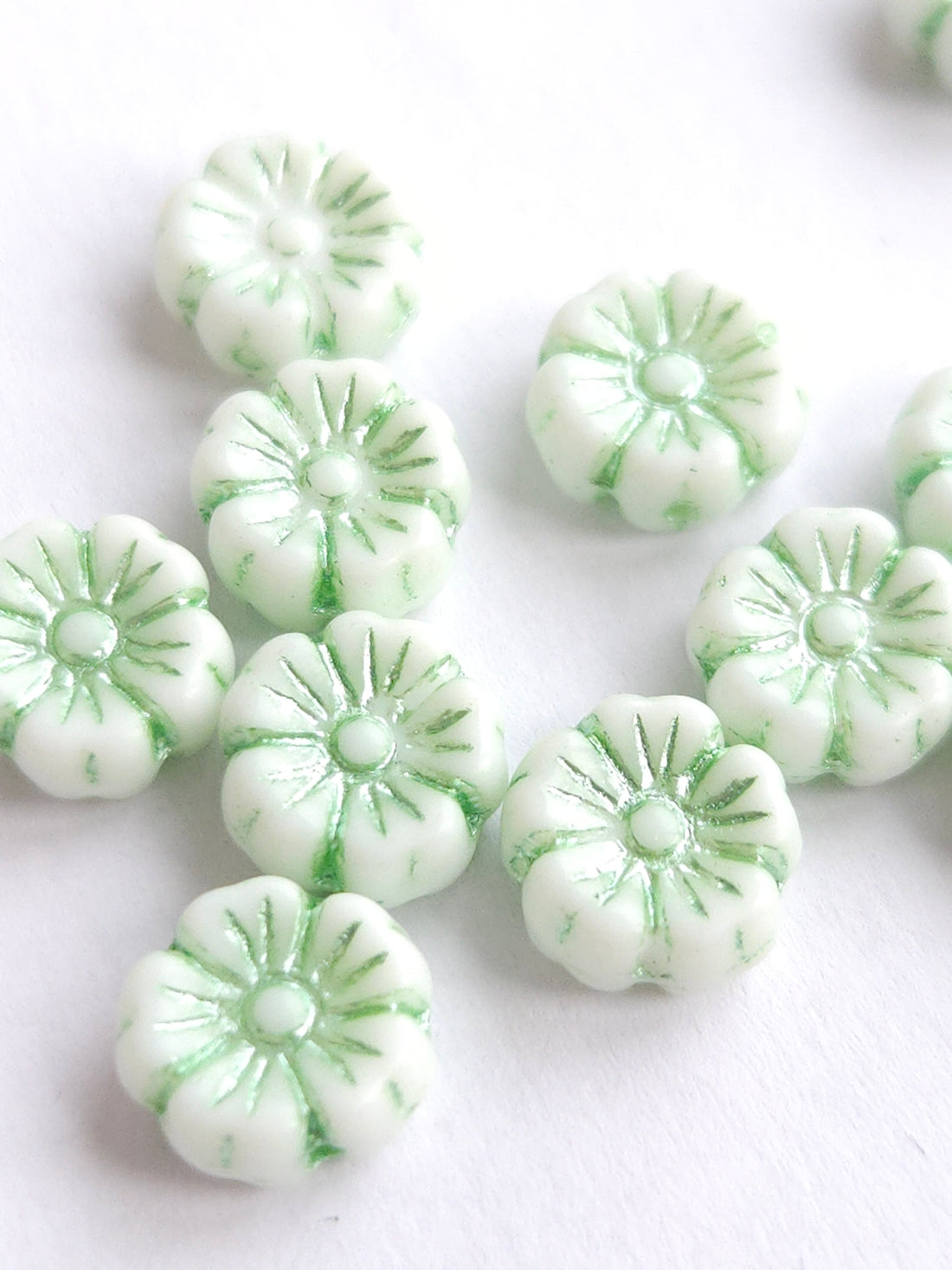 Tsjechisch glas Bloem kraal 9mm Flower beads 54322 &