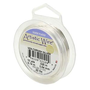 Artistic Wire Tarnish Resistant Silver Plated 26 gauge 27.3 meters