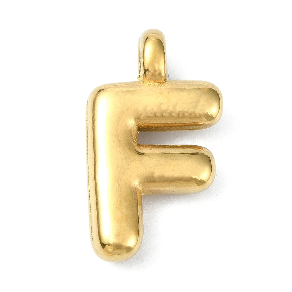 Ballon letter bedels Ion Plating RVS 18kt gold plated