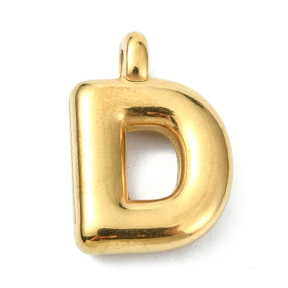 Ballon letter bedels Ion Plating RVS 18kt gold plated