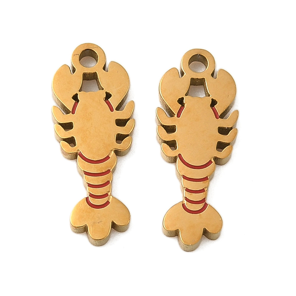 Ion Plating RVS Kreeft bedel zee thema sieraden maken