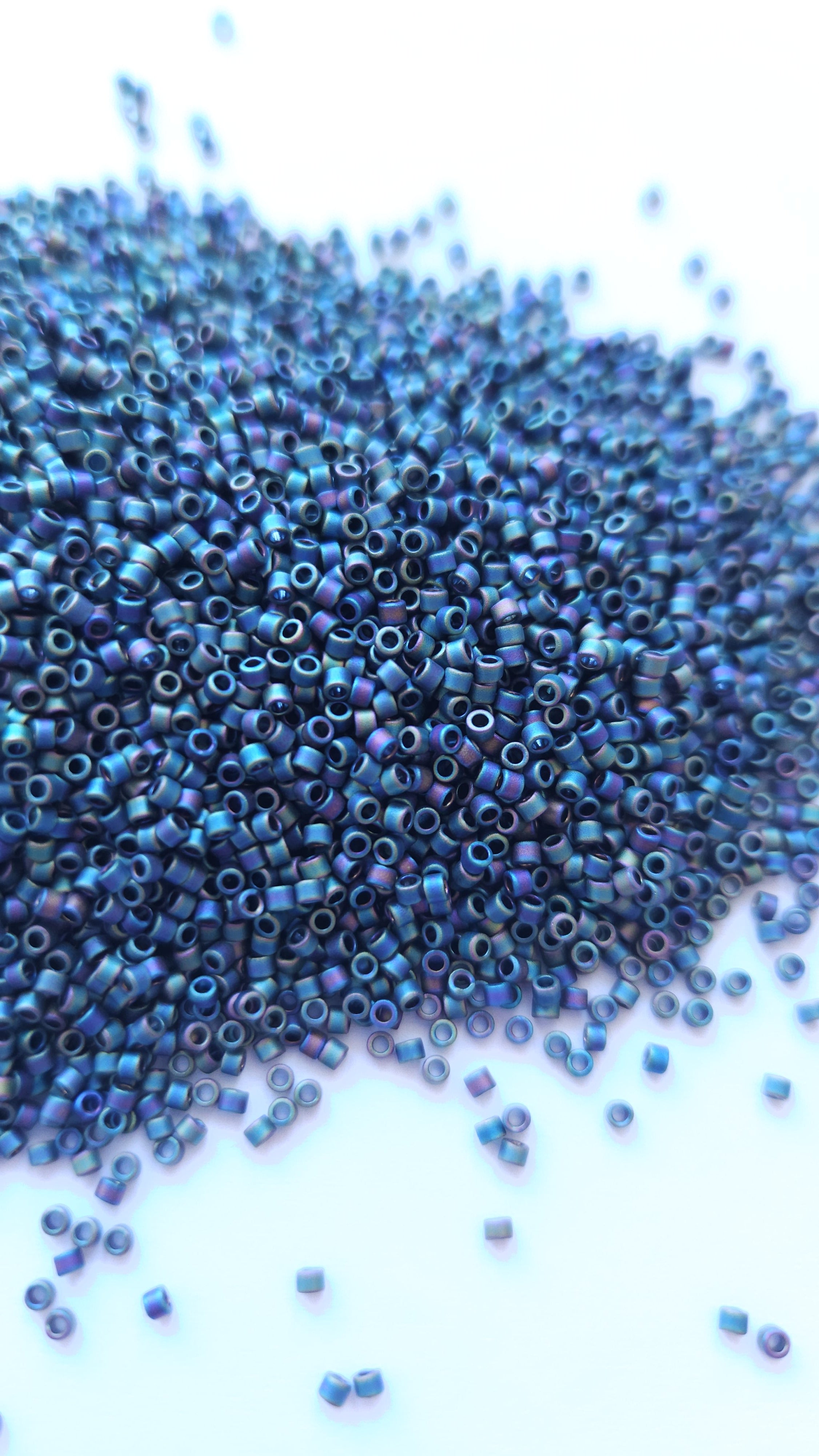 Miyuki Delica 11/0 Matted Black AB DB0871