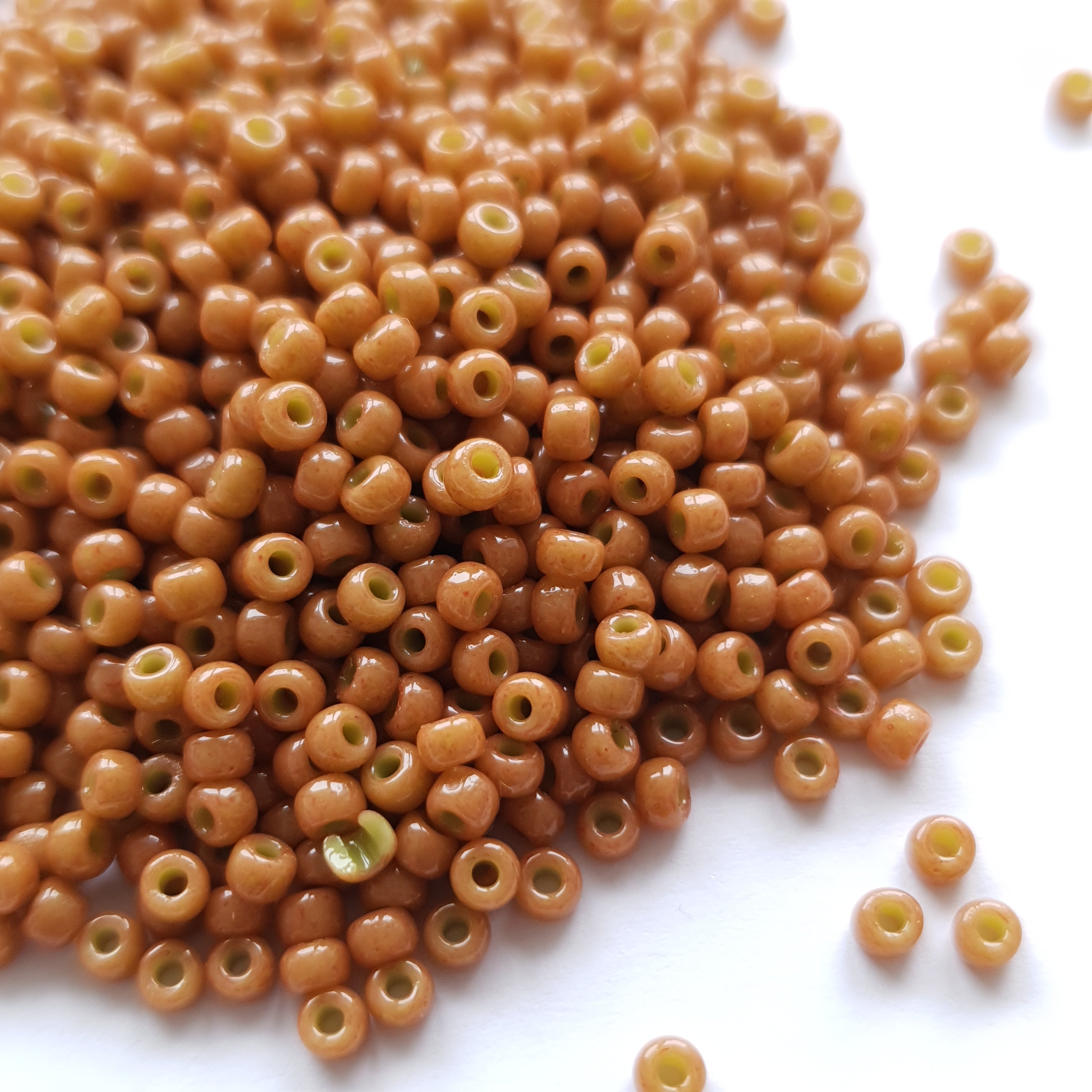 Miyuki Seed Beads 8/0 Duracoat Opaque Dyed Creamy Coral 94457