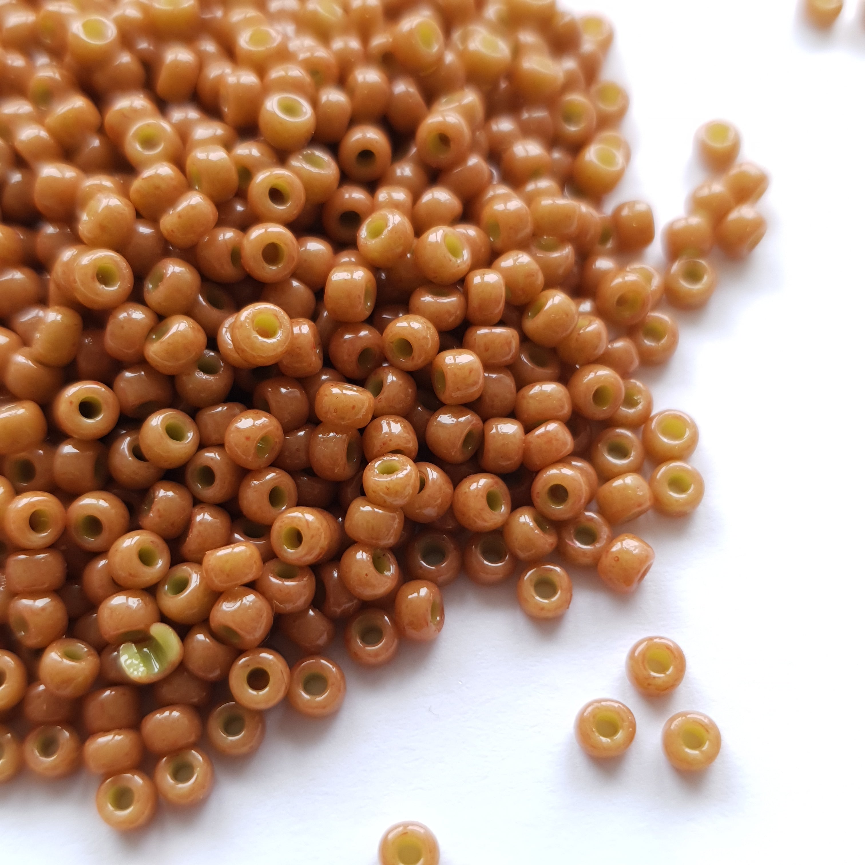 Miyuki Seed Beads 8/0 Duracoat Opaque Dyed Creamy Coral 94457
