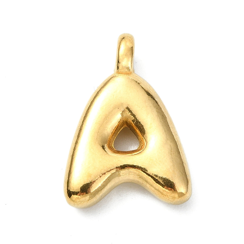 Ballon letter bedels Ion Plating RVS 18kt gold plated