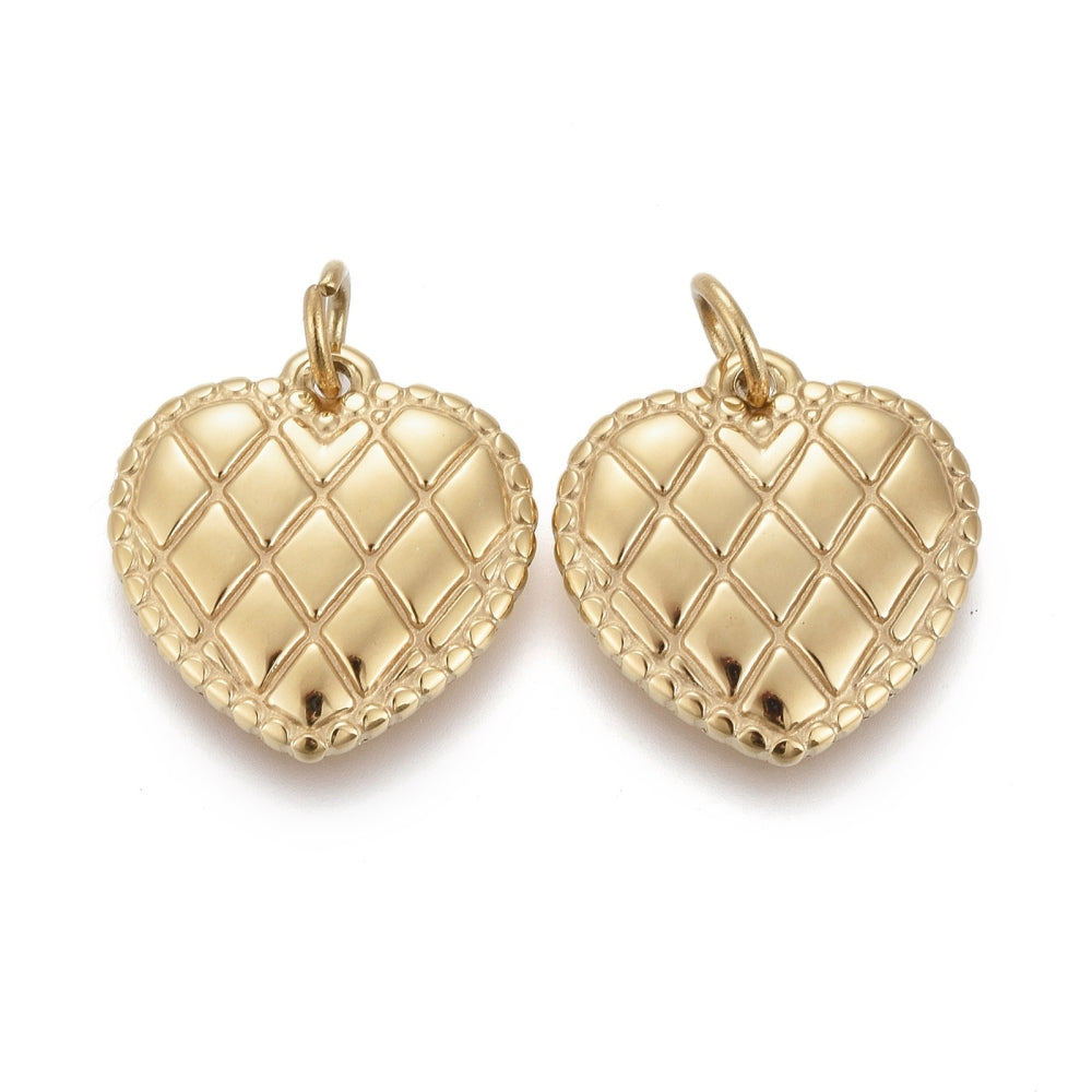 Ion Plating Heart Charm