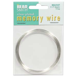 Memory Wire Bead Smith Silver Plated Armband 6,35 diameter 12 loops