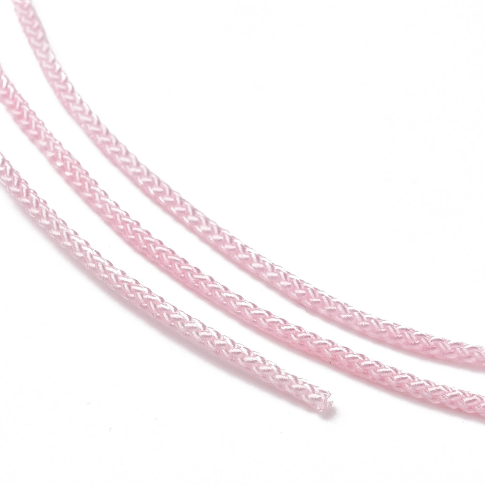 Nylon koord gevlochten 1 mm Roze 20 meter