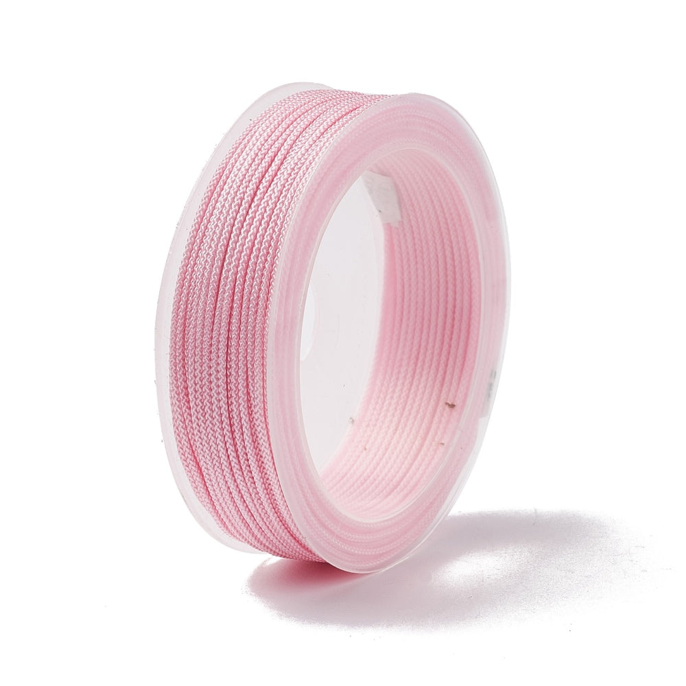 Nylon koord gevlochten 1 mm Roze 20 meter