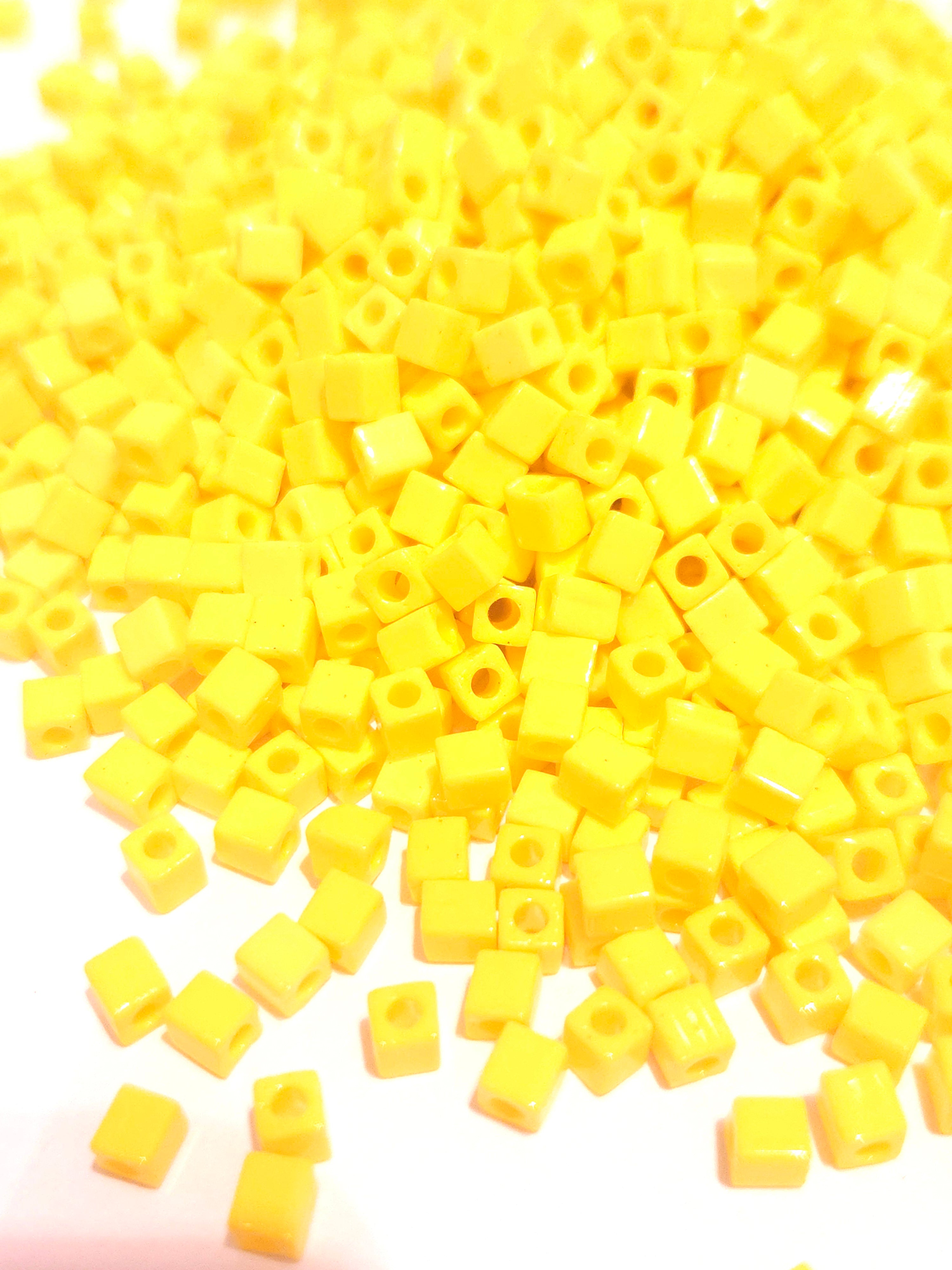 Miyuki Cubes 4mm Opaque Yellow