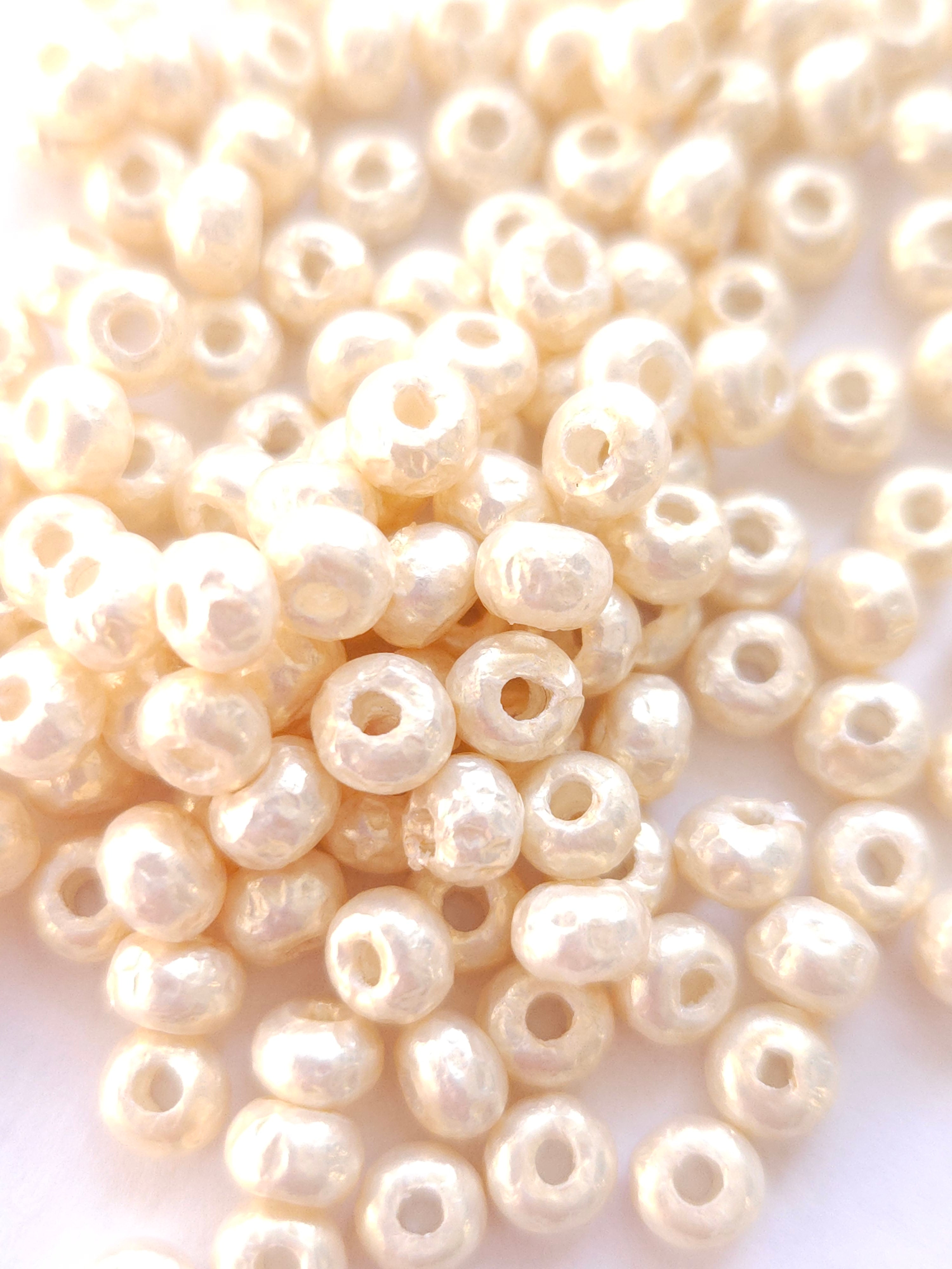 Miyuki Rocailles 6/0 Baroque Pearl White