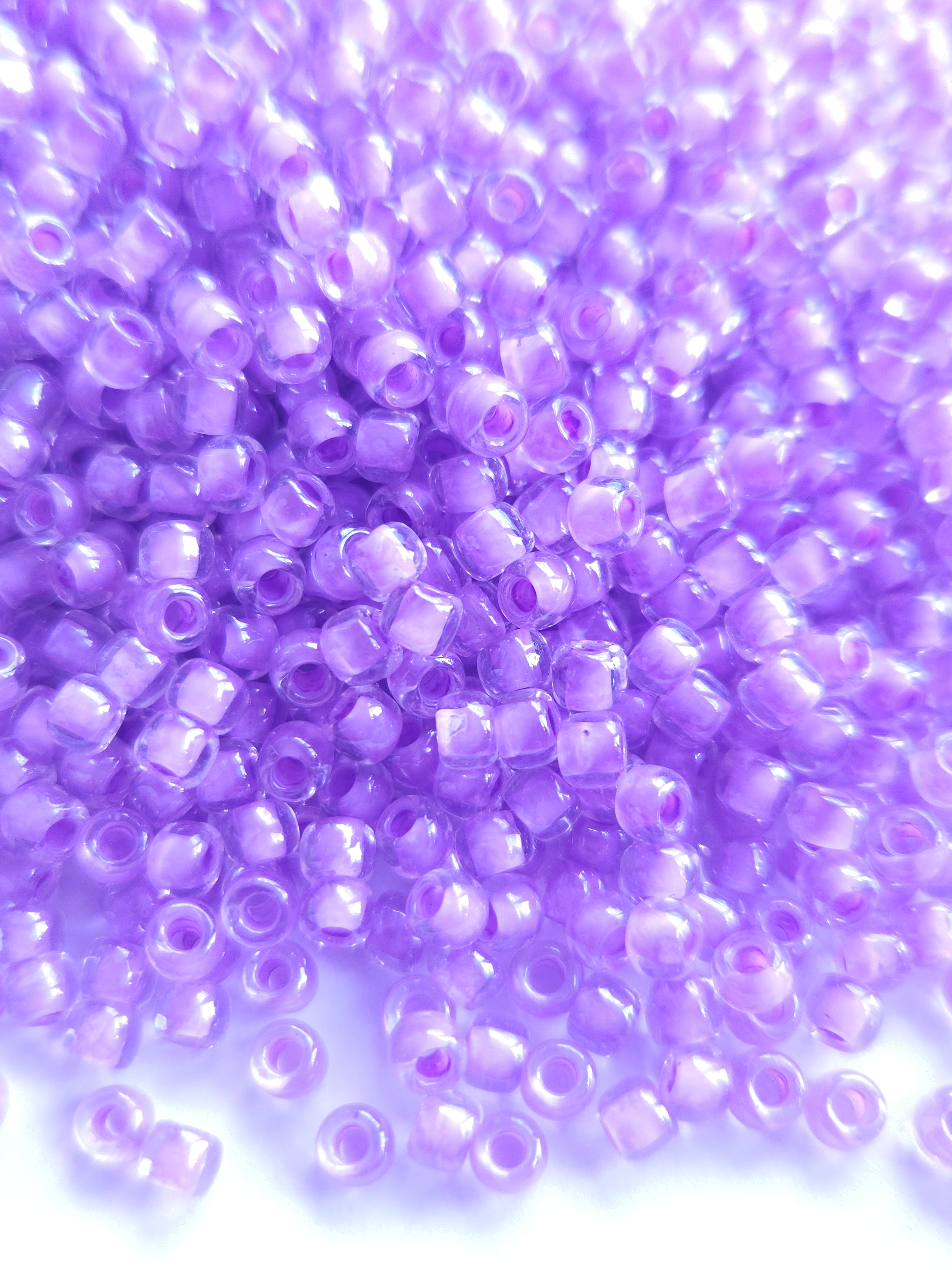 TOHO Seed Beads 6/0 Inside Color Crystal Lilac Lined