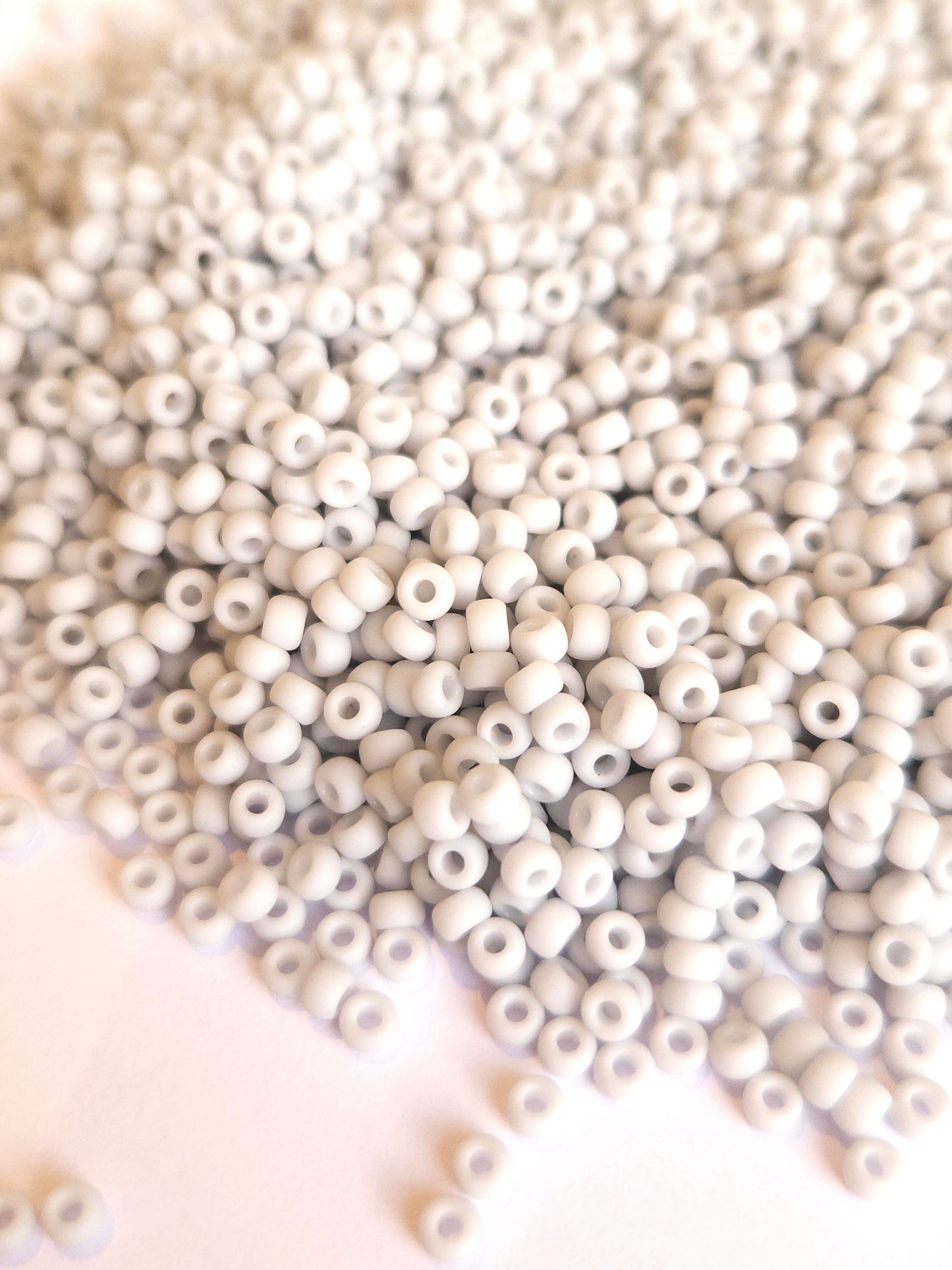 Miyuki Rocailles 8/0 Matted Opaque Pale Blue Grey