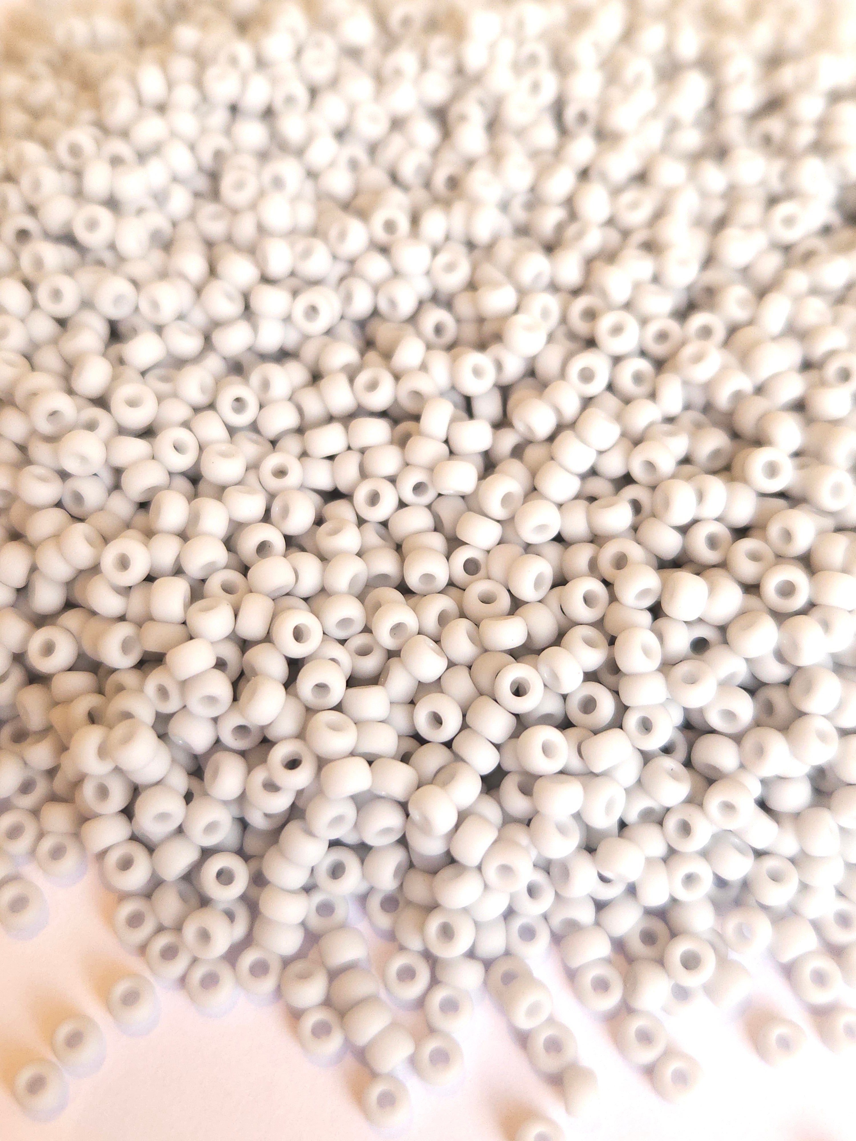 Miyuki Rocailles 8/0 Matted Opaque Pale Blue Grey