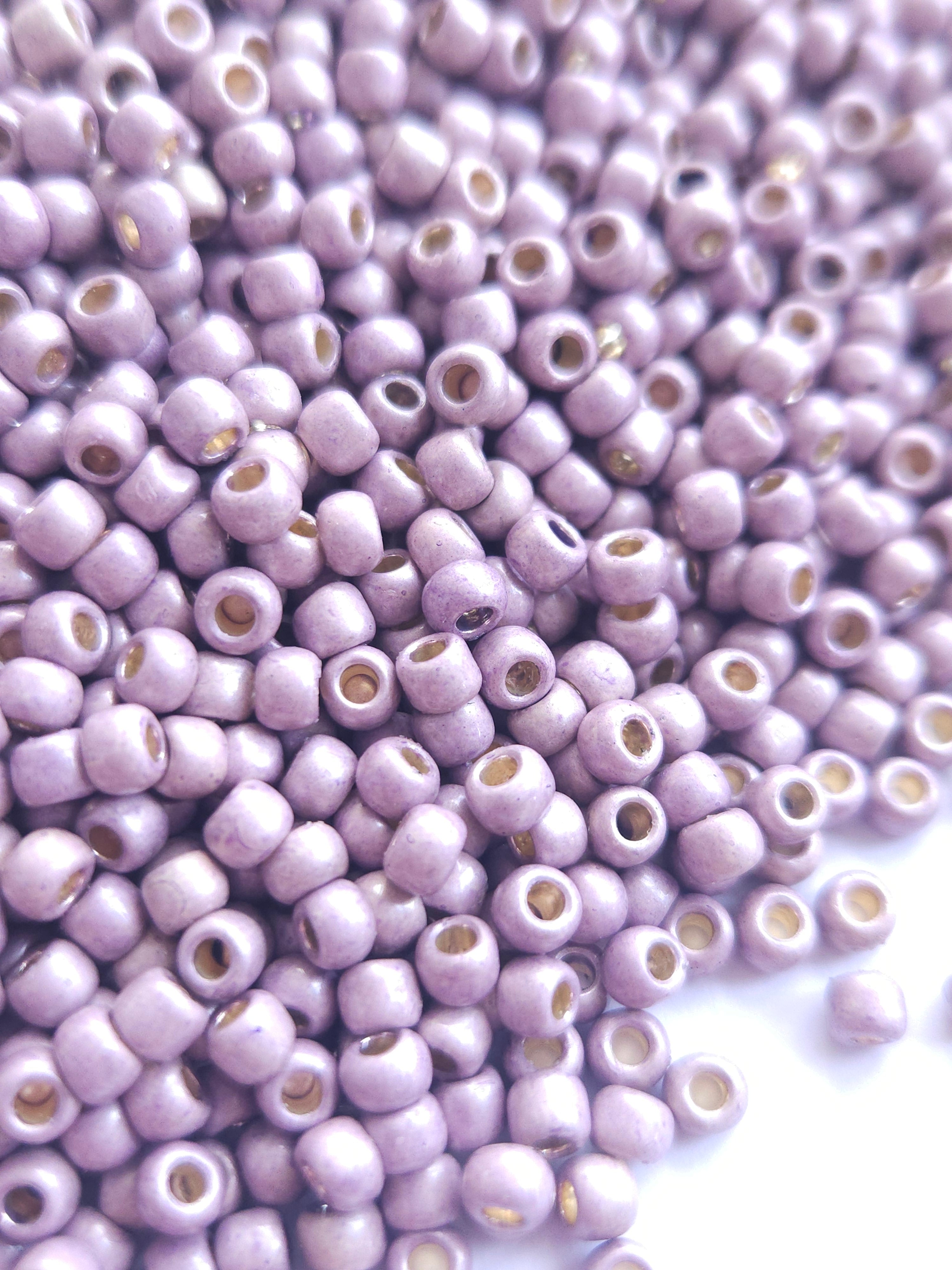 TOHO Seed Beads 6/0 Perma Finish Galvanized Matte Lavender