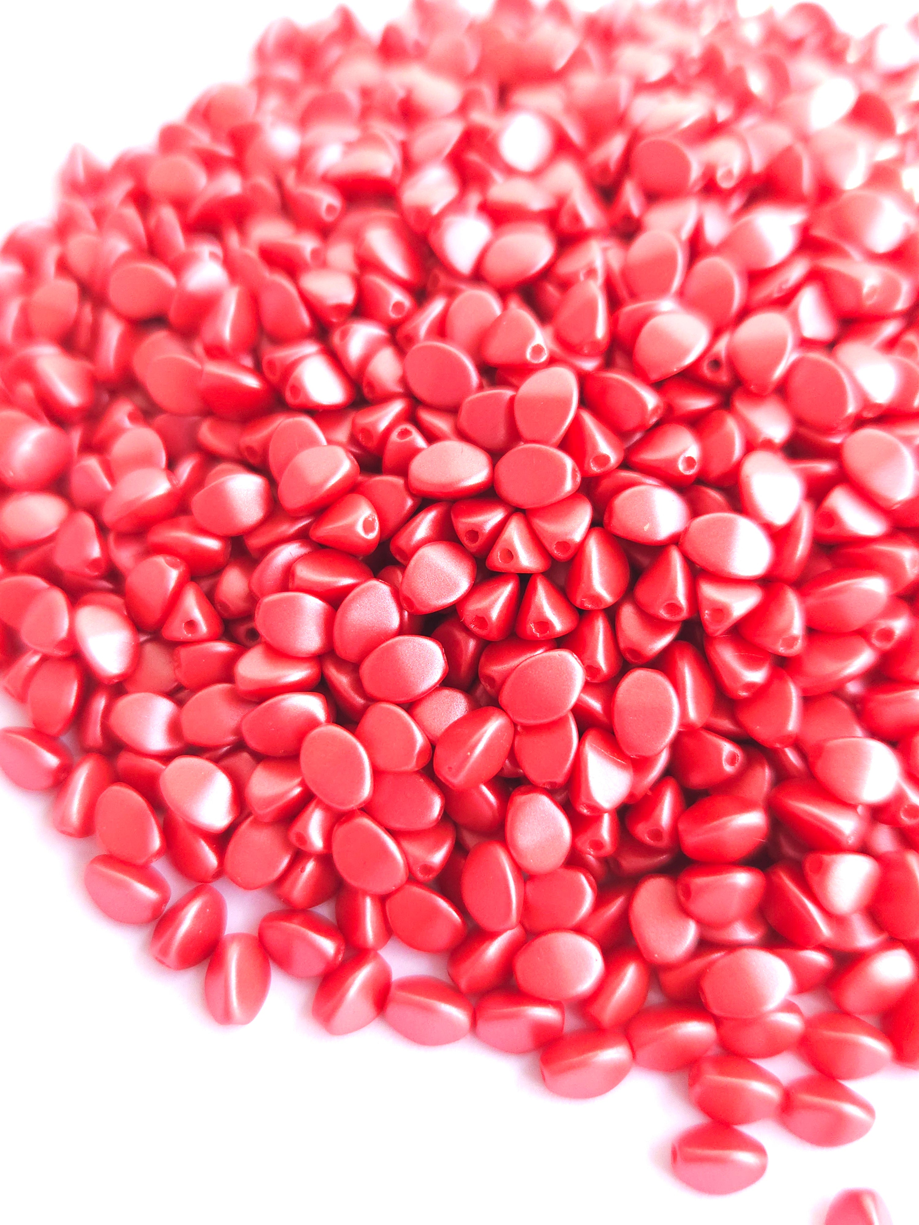 Beukenootje 5x3mm Pastel Dark Coral