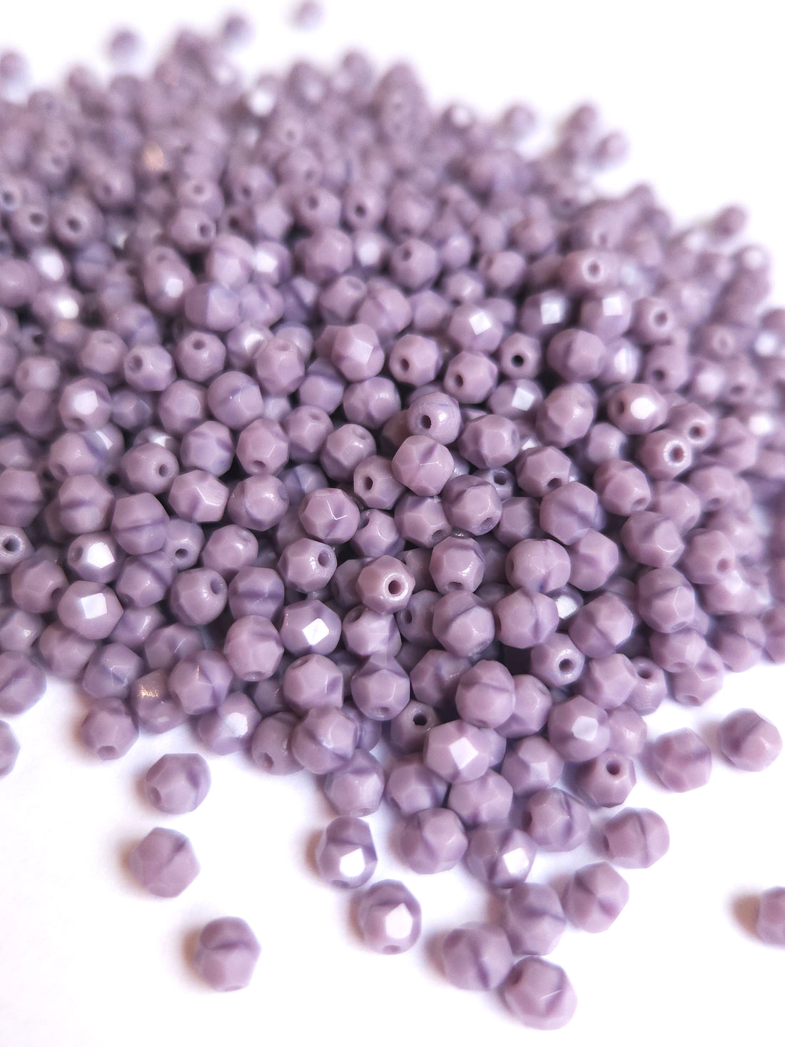 Fire Polished 4mm Lavender Coral