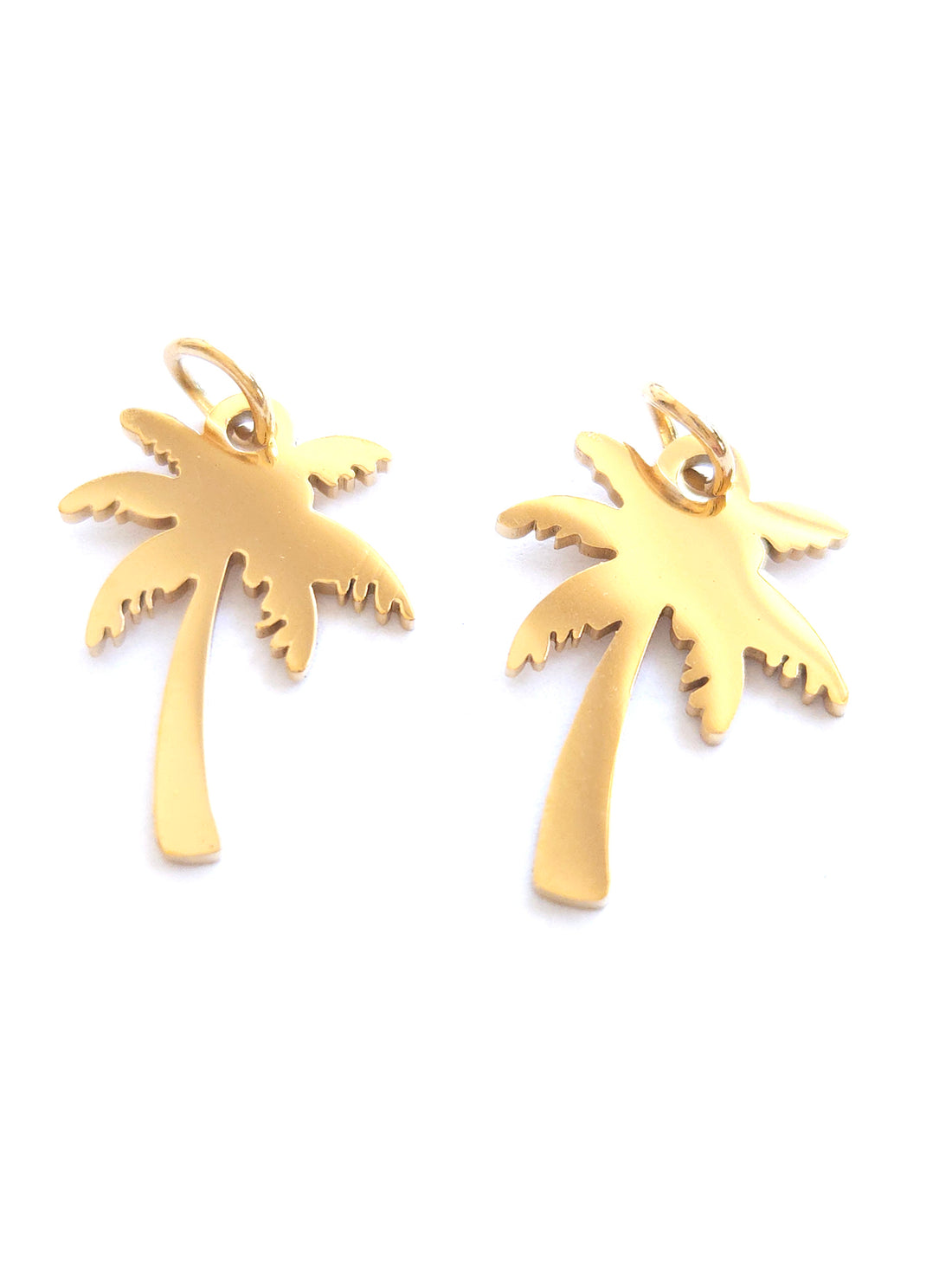 Ion plating stainless steel Palmtree charm