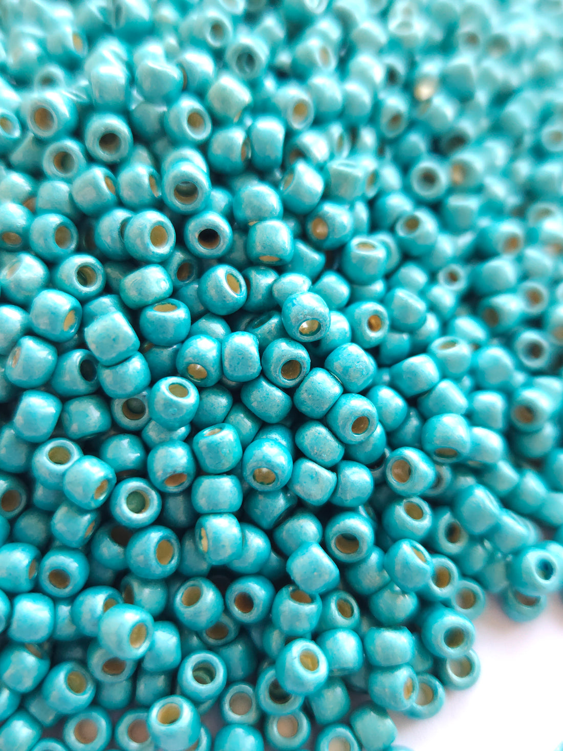 TOHO Seed Beads 6/0 Perma Finish Frosted Galvenized Teal TR-06-PF569F