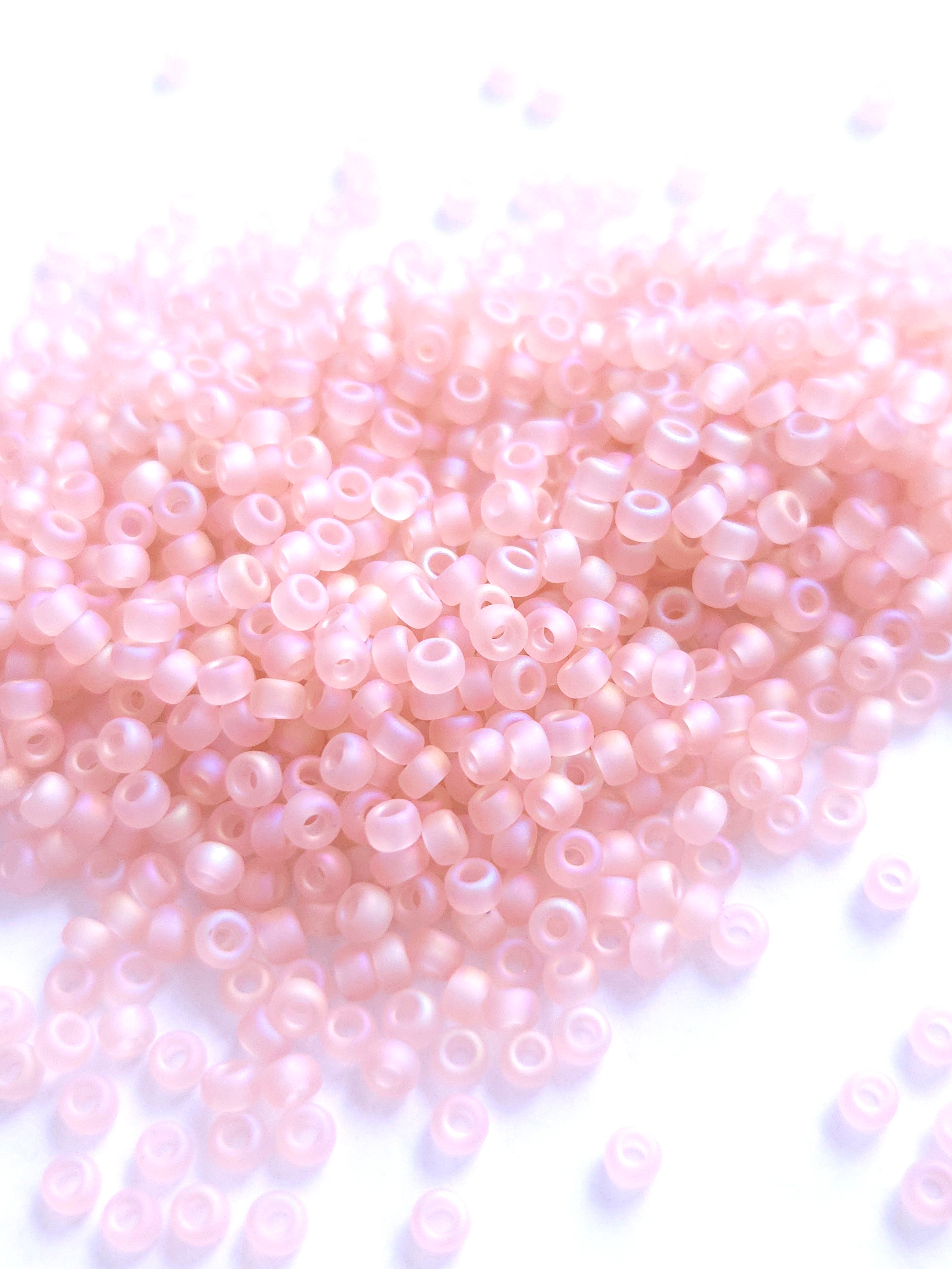 Miyuki Seed Beads 8/0 Matte TR LT Tea Rose AB 155FR