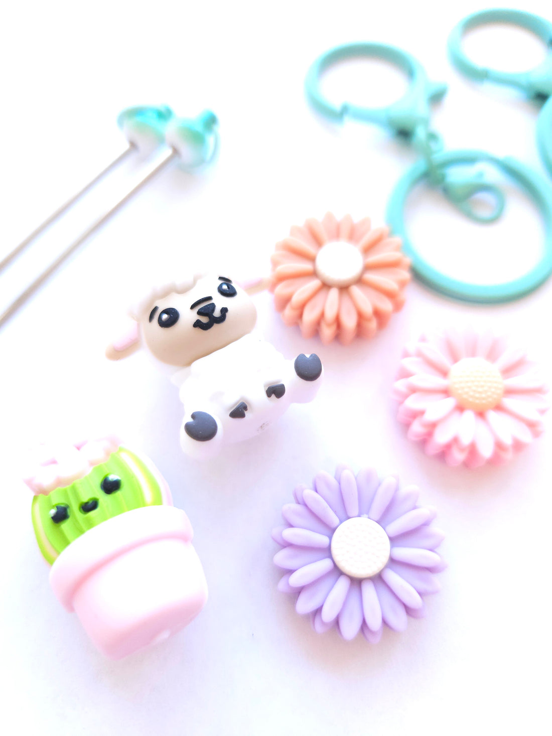 DIY Keychain set Cactus & Sheep