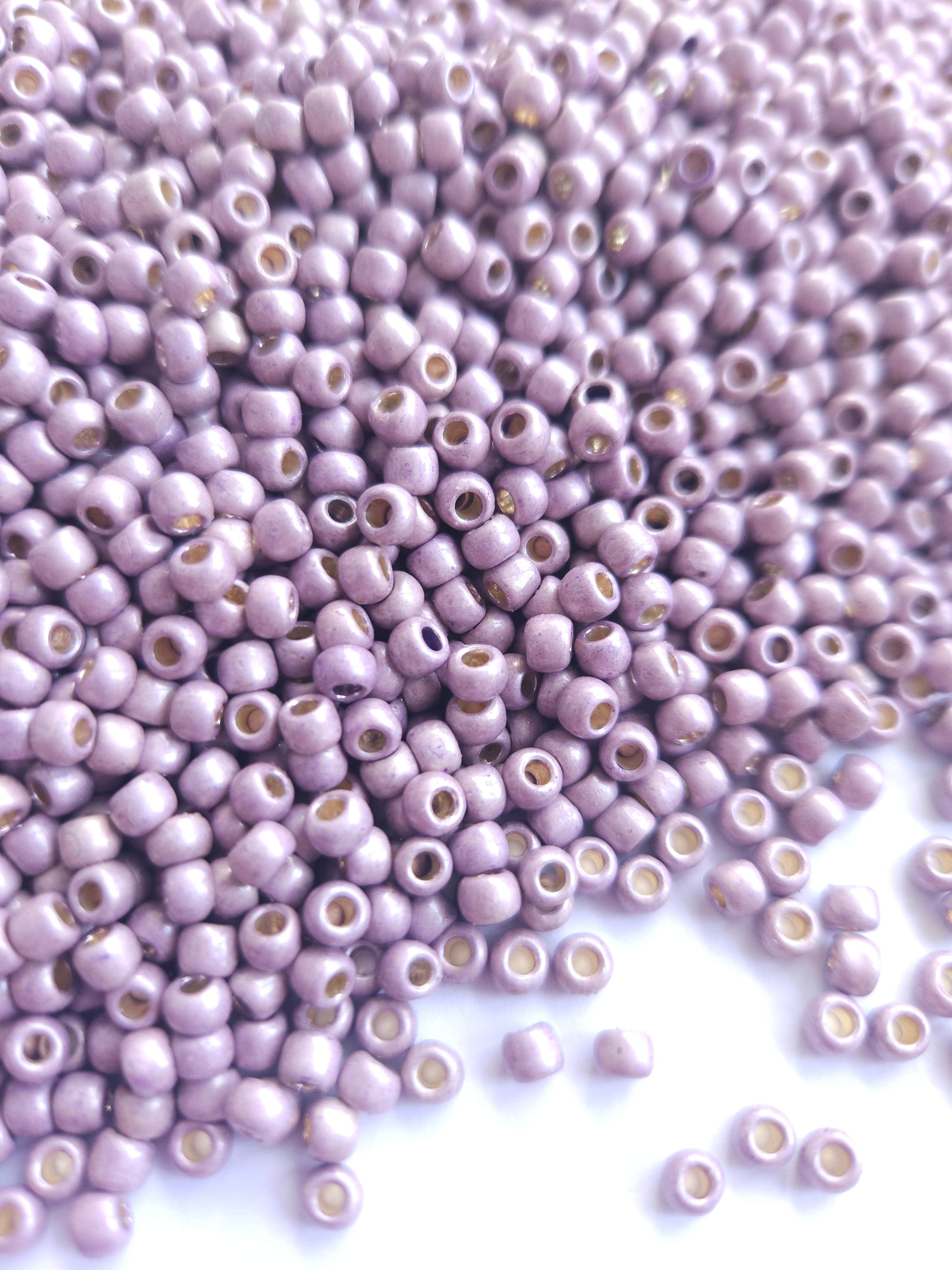 TOHO Seed Beads 6/0 Perma Finish Galvanized Matte Lavender