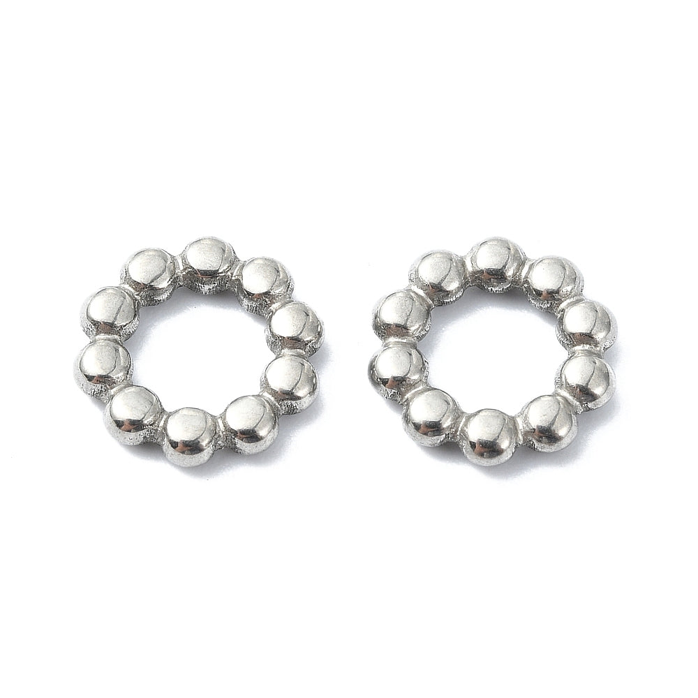 Tarnish Resistant Stainless Steel Ball Ring 10x2mm