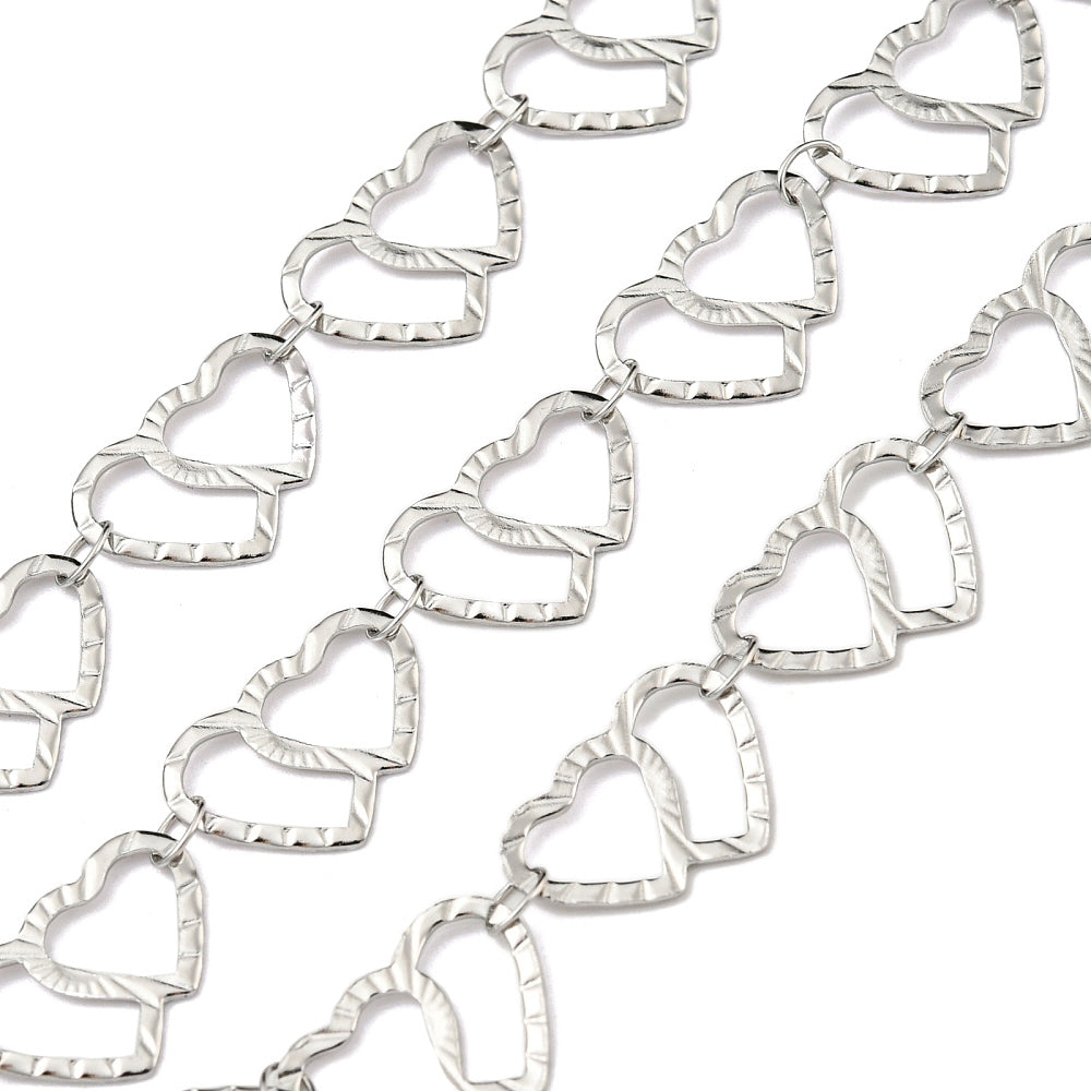 Ion Plating Stainless Steel necklace/chain Heart