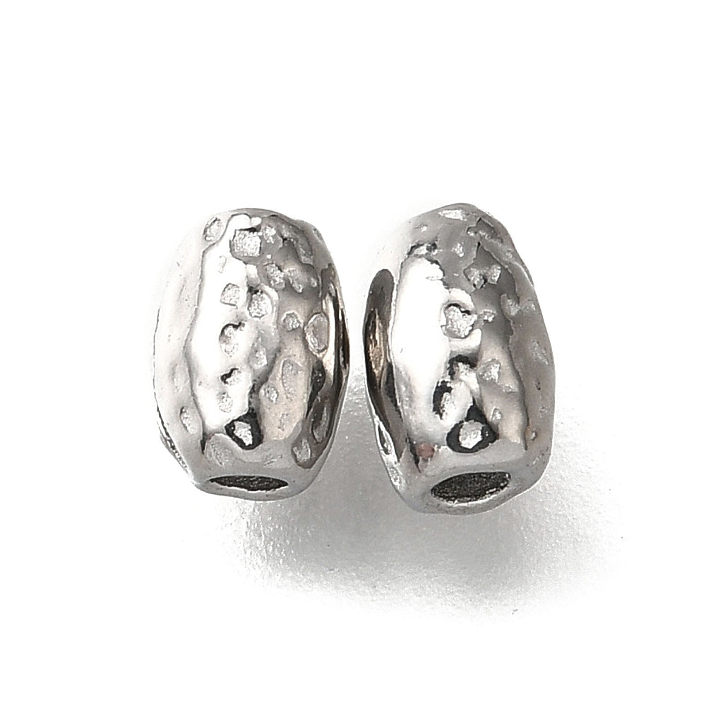 Tarnish resistant RVS ovaal kraal 3,5x5,5mm