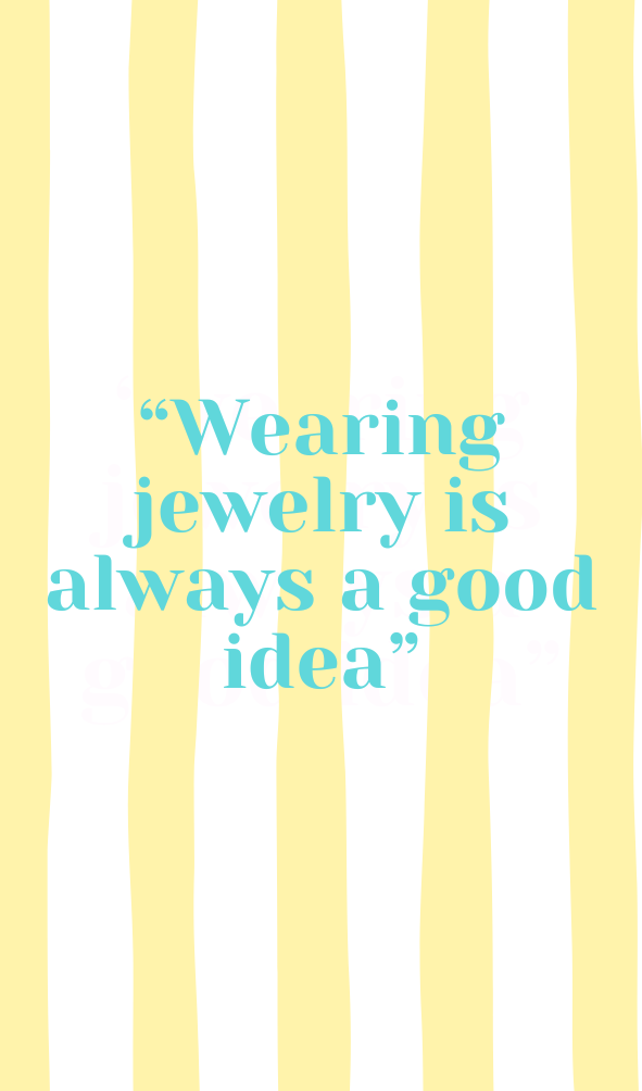 Mini kaartje Wearing Jewelry is always a good idea 5st