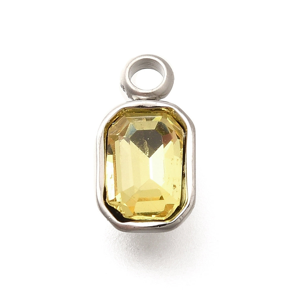 RVS Strass Princess bedel Yellow