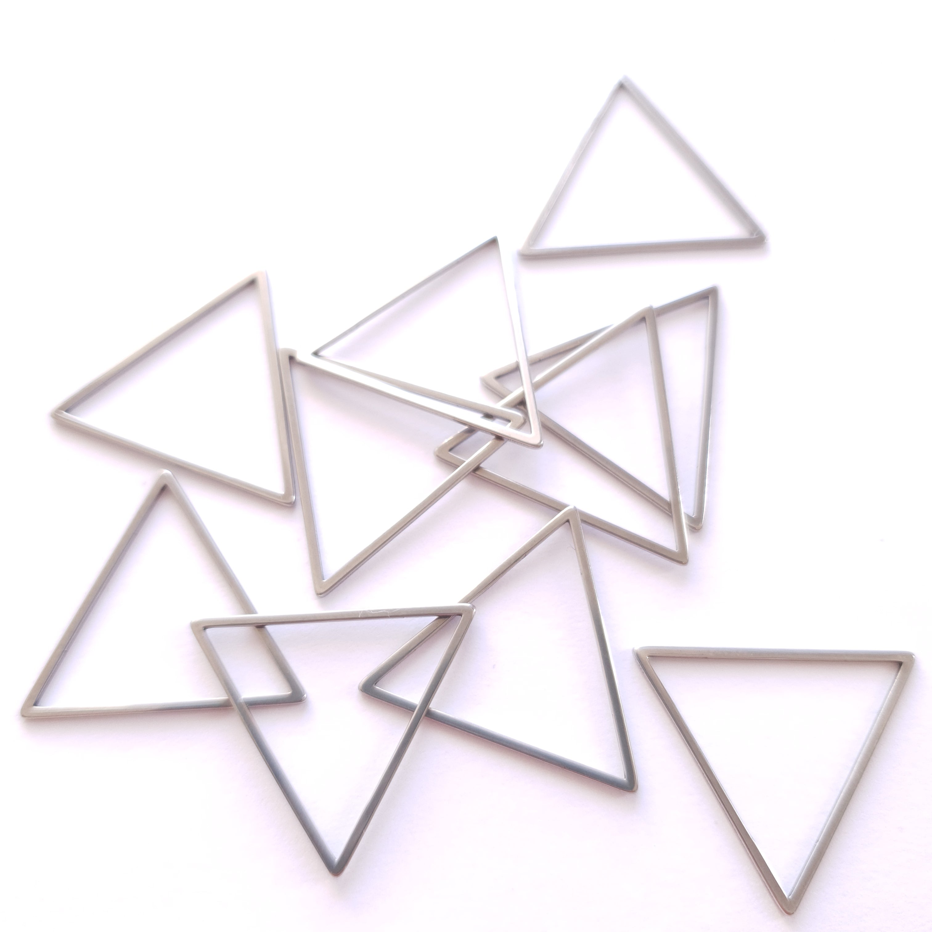 RVS driehoek staal kleur 21 x21x21 mm