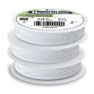 Beadalon 7 stands steel wire 0.38mm White 9.2 meters