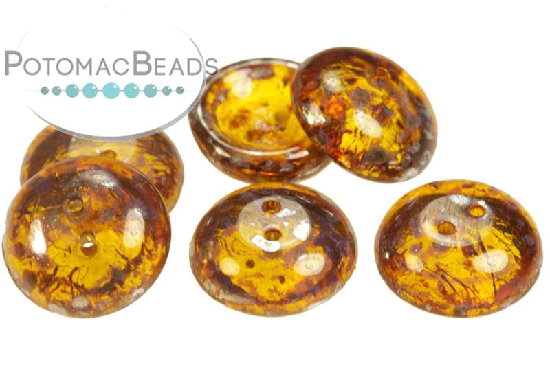 Cup Button Amber Picasso 42949