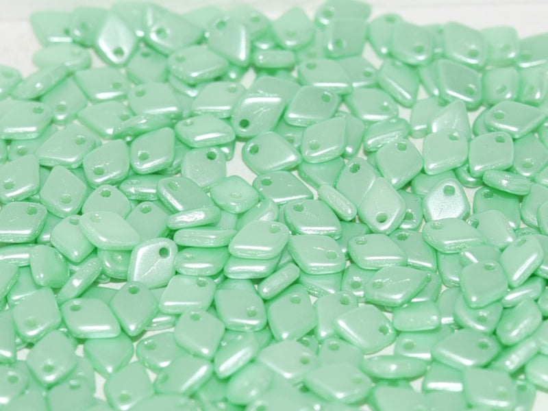 Dragon Scale beads 1.5 x 5mm Alabaster Pastel Light Green 25025