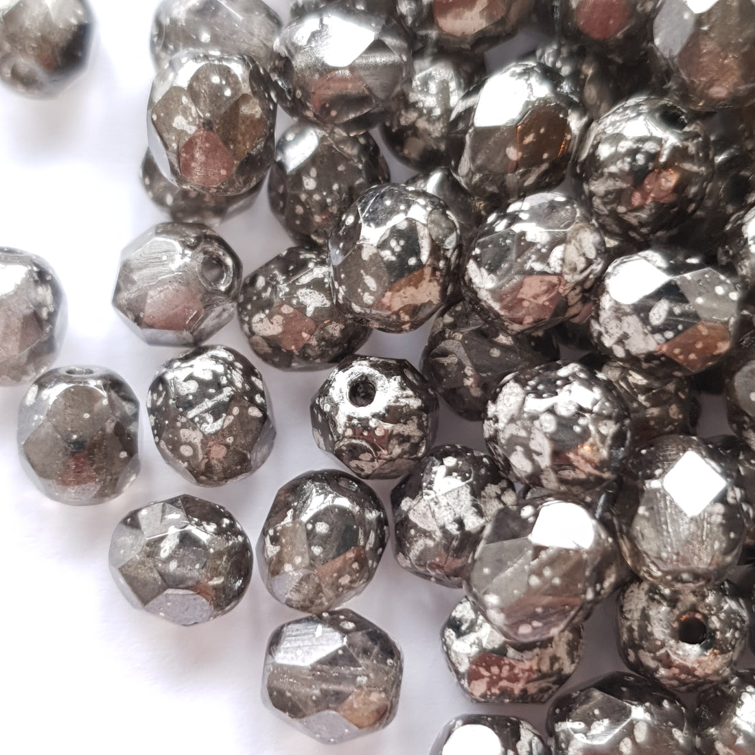 Fire Polished 6mm Crystal Antique Chrome 18549