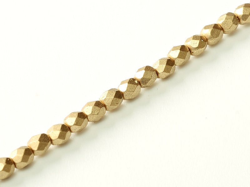 Fire Polished 3 mm Aztec Gold