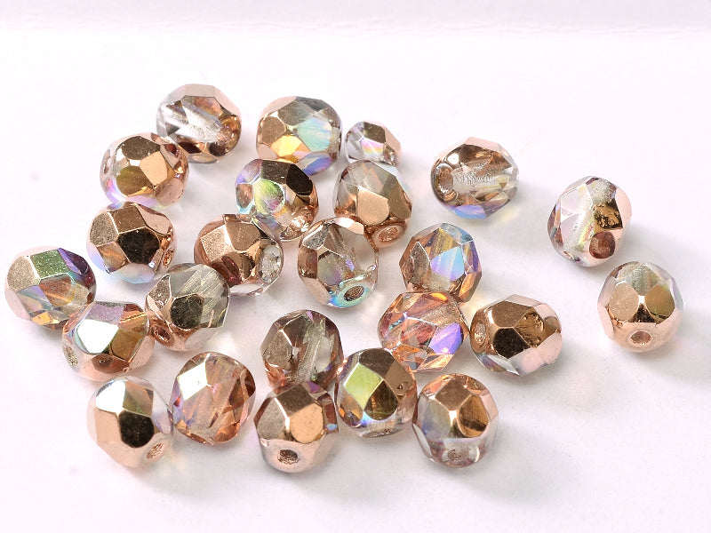Fire Polished 3 mm Crystal Copper Rainbow