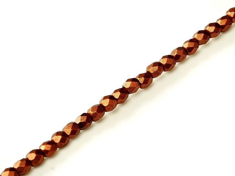 Fire Polished 4 mm Copper 01750 50st
