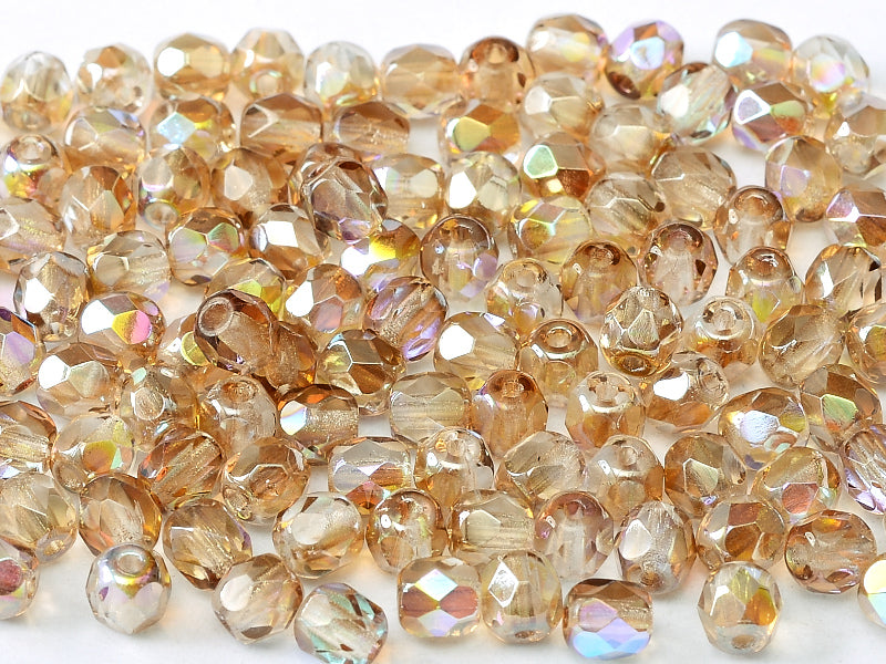 Fire Polished 4 mm Crystal Brown Rainbow 98532 60st