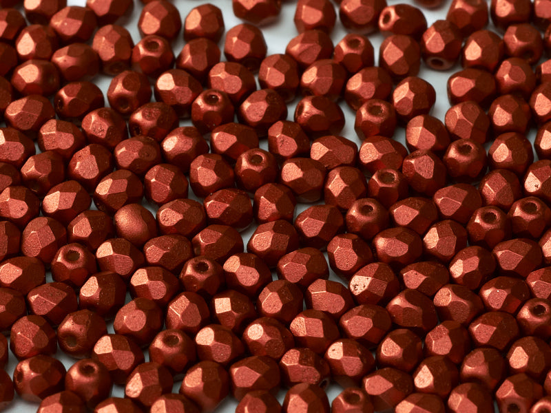 Fire Polished 4 mm Lava Red 01890 50st