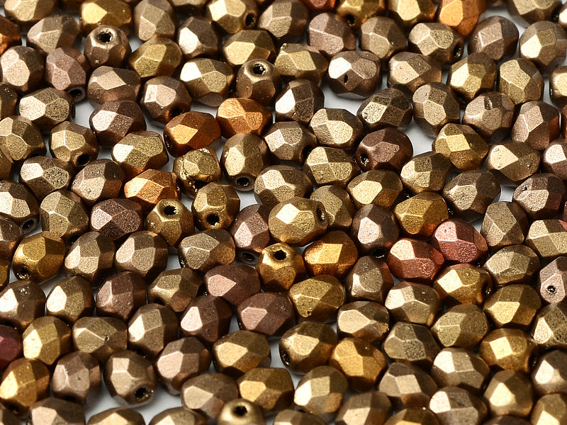 Fire Polished 4 mm Metallic Mix 10610 50st