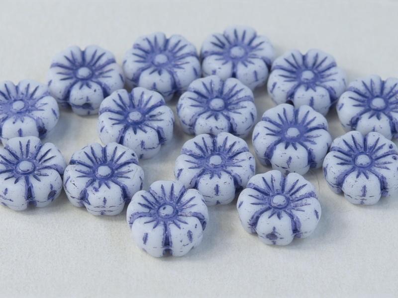 Tsjechisch glas Bloem kraal 9mm Flower beads 54325  &